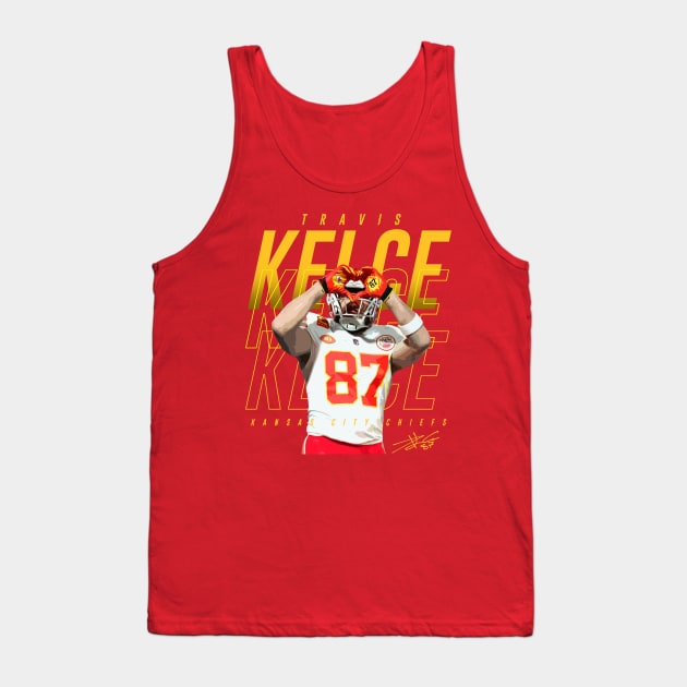 Travis Kelce Heart Sign Tank Top by Juantamad